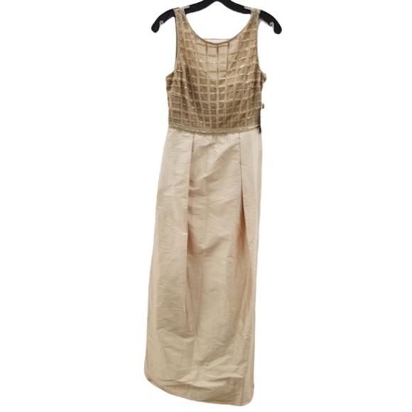 NWT Aidan Mattox Beaded Bodice Taffeta Ball Gown - Picture 4 of 11